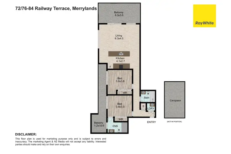 Floorplan of Homely apartment listing, 72/76-84 Railway Terrace, Merrylands NSW 2160