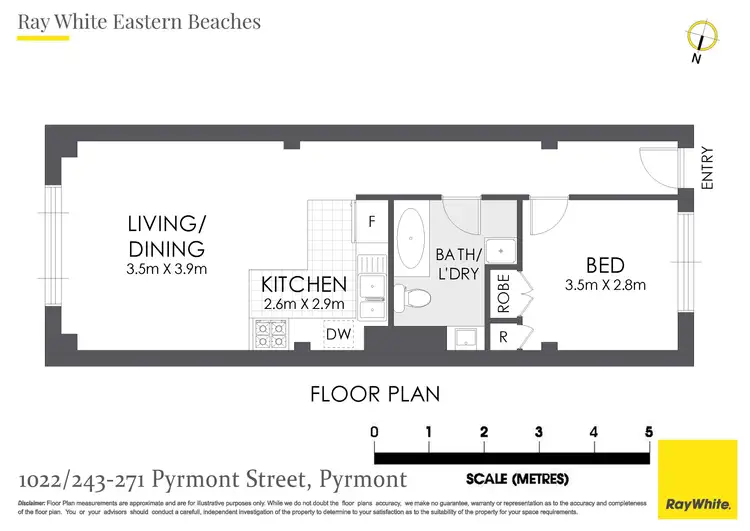 Floorplan of Homely apartment listing, 1022/243-271 Pyrmont Street, Pyrmont NSW 2009