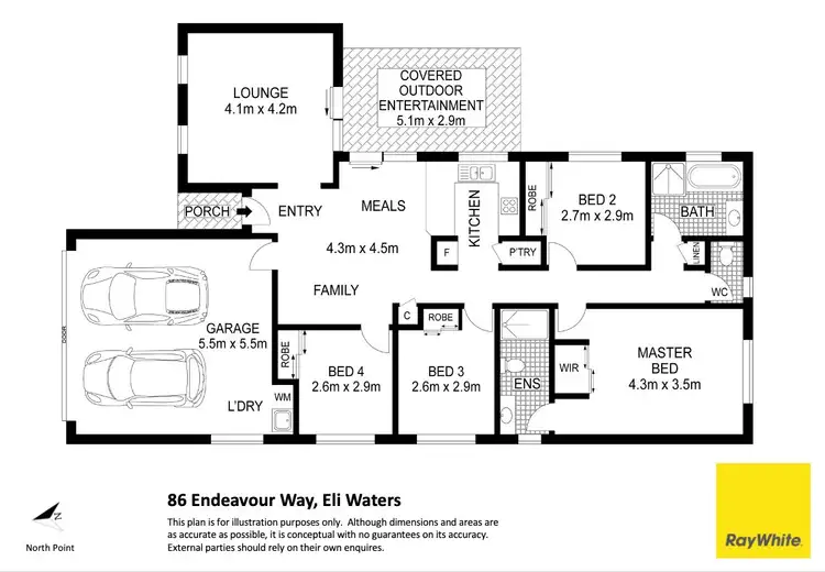Floorplan of Homely house listing, 86 Endeavour Way, Eli Waters QLD 4655
