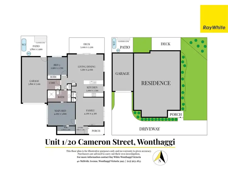 Floorplan of Homely unit listing, 1/20 Cameron Street, Wonthaggi VIC 3995