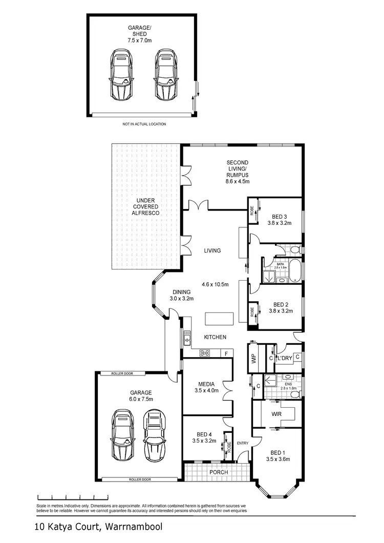Floorplan of Homely house listing, 10 Katya Court, Warrnambool VIC 3280