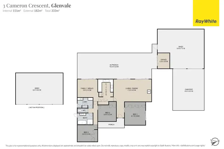Floorplan of Homely house listing, 3 Cameron Crescent, Glenvale QLD 4350