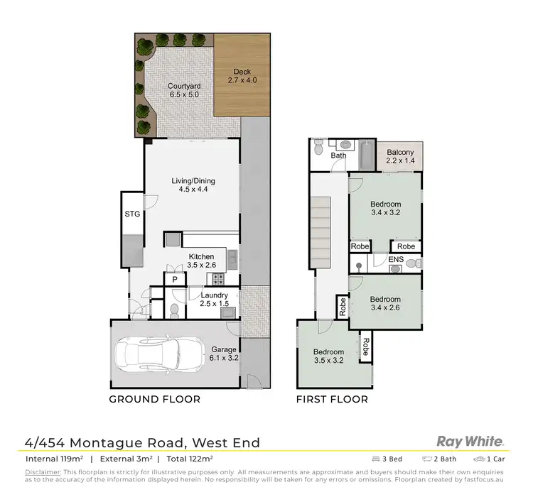 Floorplan of Homely townhouse listing, 4/454 Montague Road, West End QLD 4101