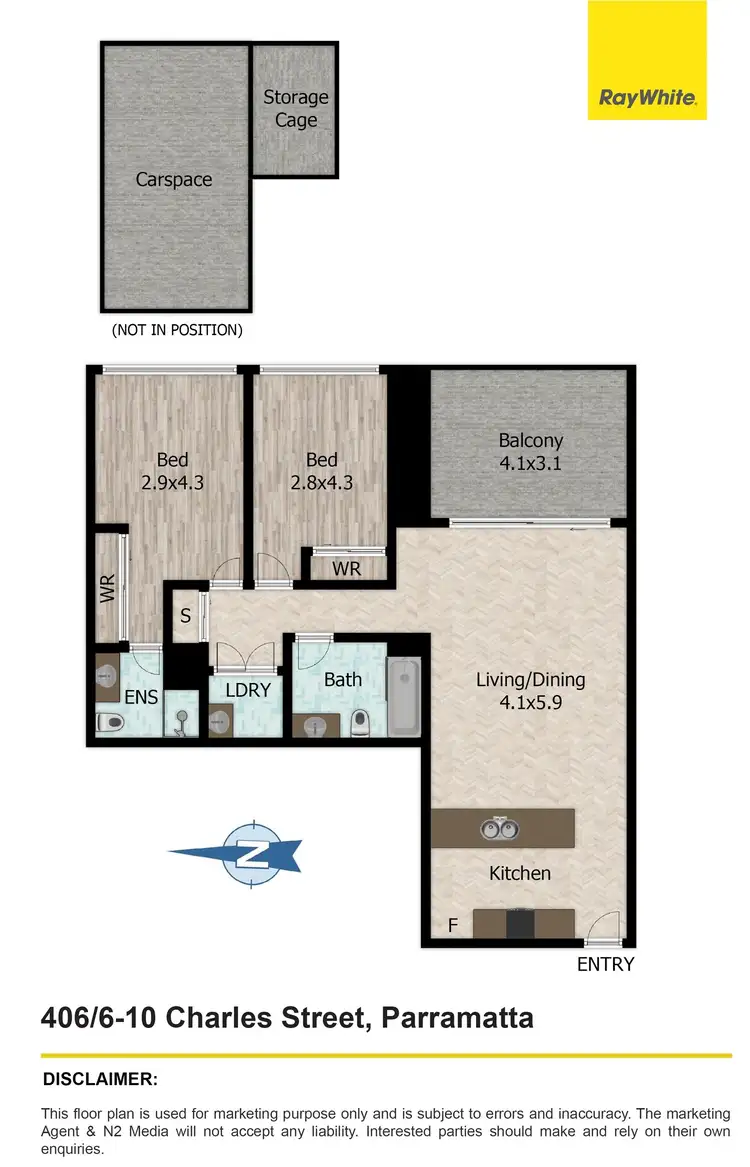 Floorplan of Homely apartment listing, 406/6-10 Charles Street, Parramatta NSW 2150