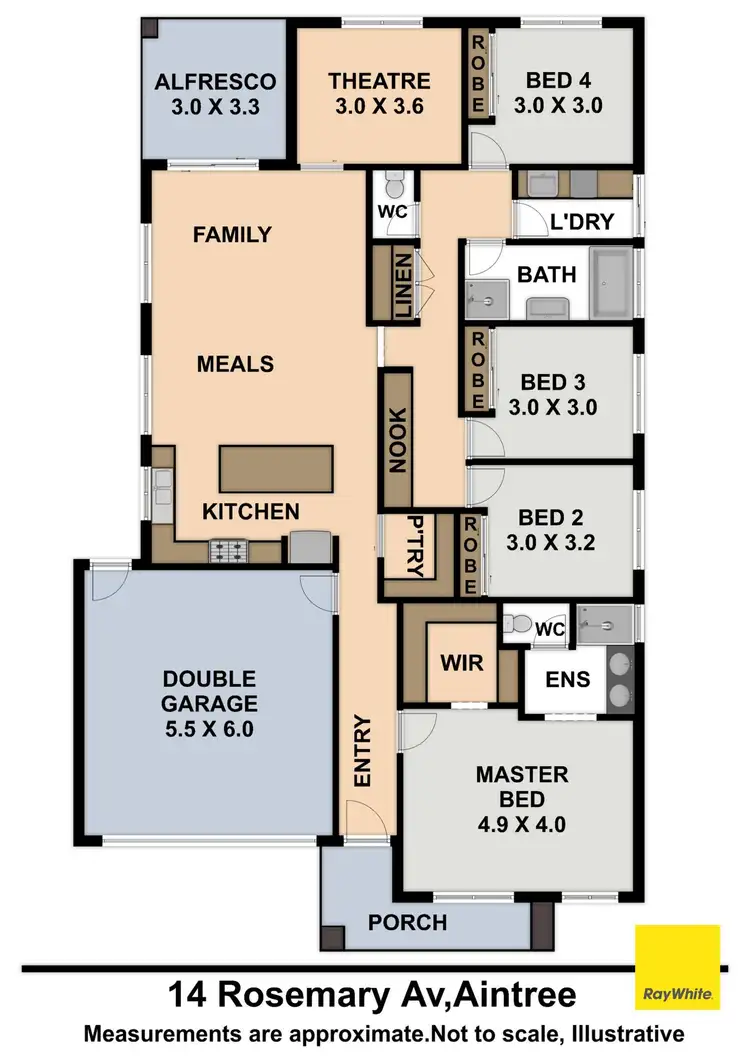 Floorplan of Homely house listing, 14 Rosemary Avenue, Aintree VIC 3336