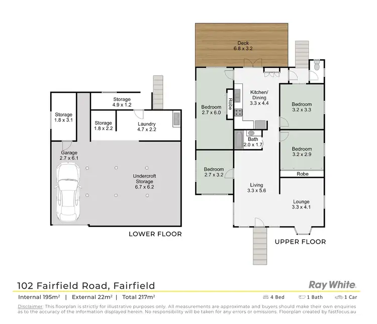 Floorplan of Homely house listing, 102 Fairfield Road, Fairfield QLD 4103