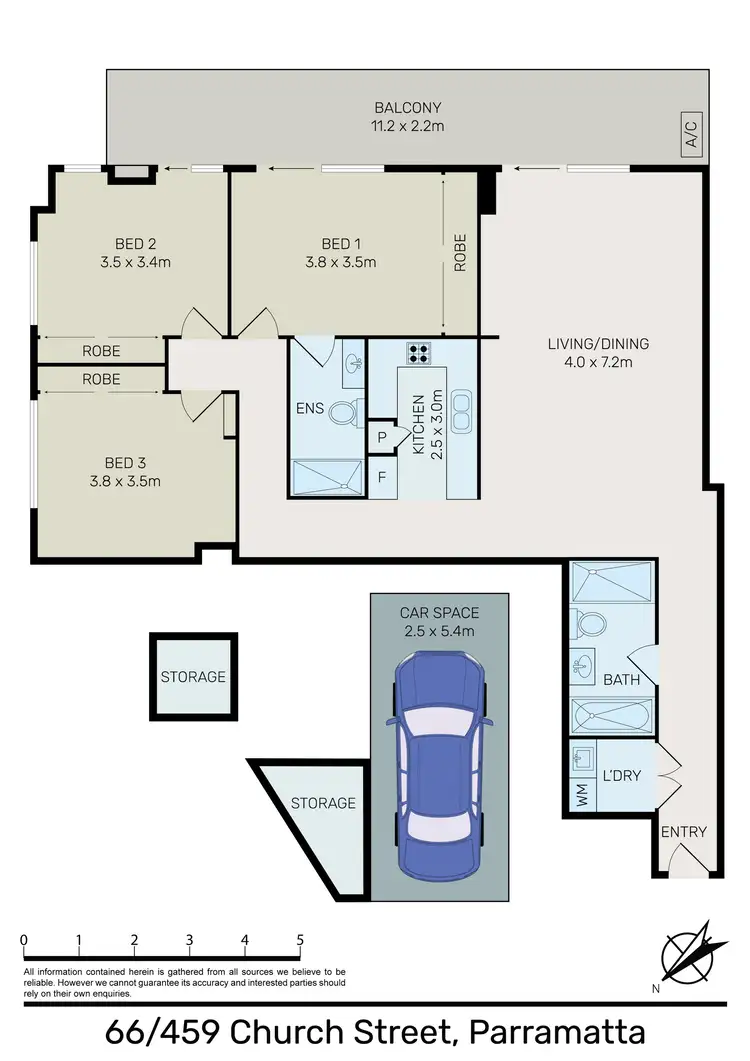 Floorplan of Homely apartment listing, 66/459-463 Church Street, Parramatta NSW 2150
