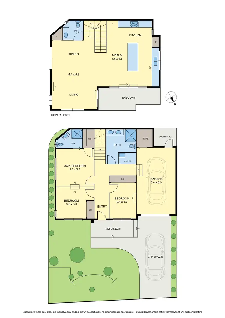 Floorplan of Homely townhouse listing, 1/33 Hillside Crescent, Maribyrnong VIC 3032