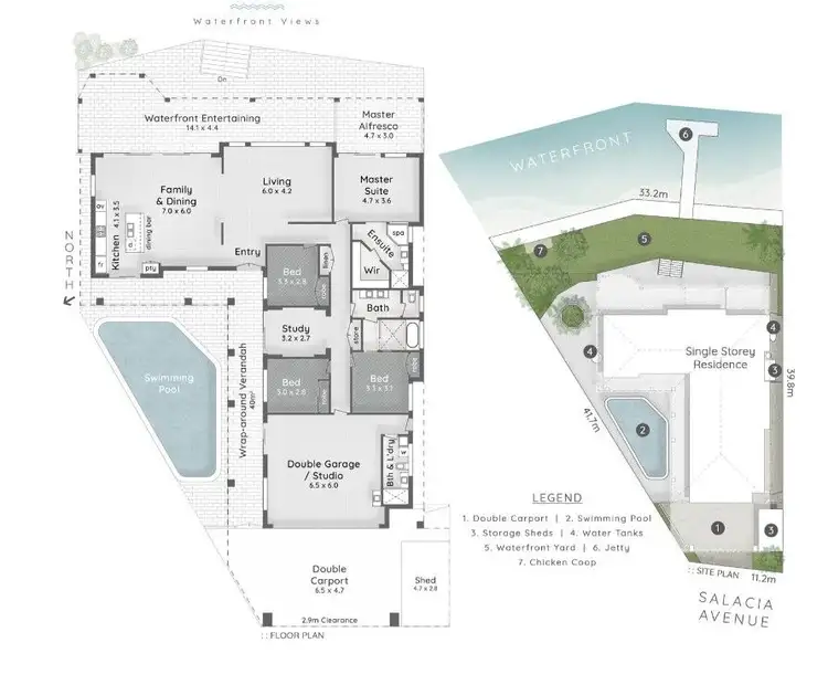 Floorplan of Homely house listing, 23 Salacia Avenue, Mermaid Waters QLD 4218