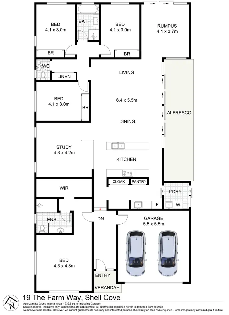 Floorplan of Homely house listing, 19 The Farm Way, Shell Cove NSW 2529