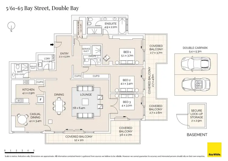 Floorplan of Homely apartment listing, 5/61-63 Bay Street, Double Bay NSW 2028