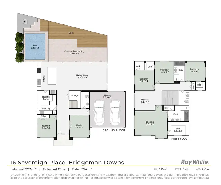 Floorplan of Homely house listing, 16 Sovereign Place, Bridgeman Downs QLD 4035