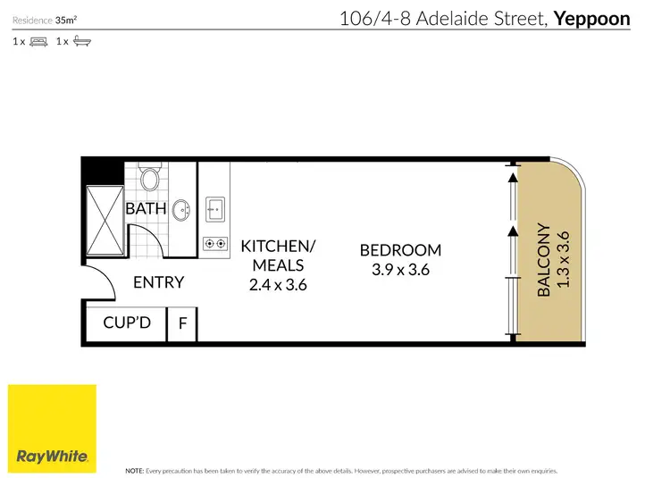 Floorplan of Homely apartment listing, 8/4 Adelaide Street, Yeppoon QLD 4703