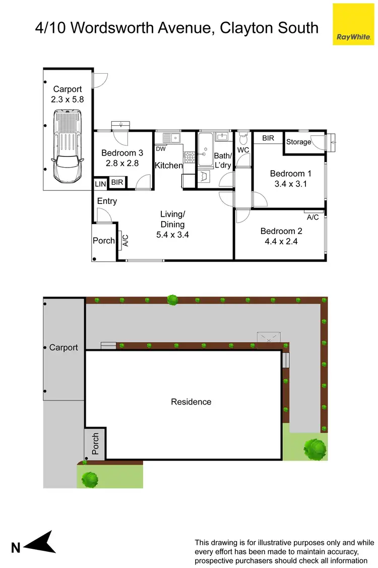 Floorplan of Homely unit listing, 4/10 Wordsworth Avenue, Clayton South VIC 3169