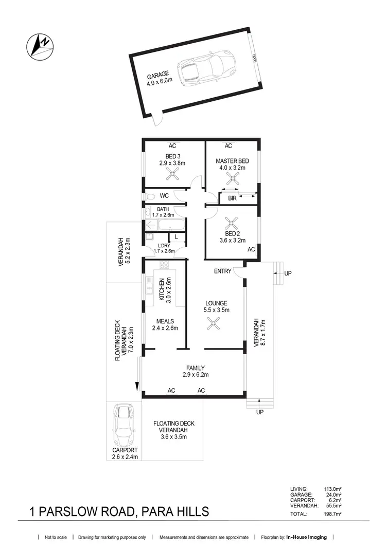 Floorplan of Homely house listing, 1 Parslow Road, Para Hills SA 5096
