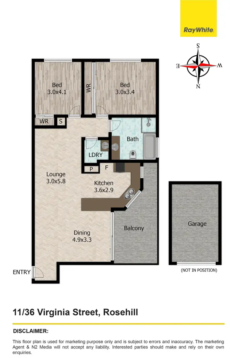 Floorplan of Homely apartment listing, 11/36 Virginia Street, Rosehill NSW 2142