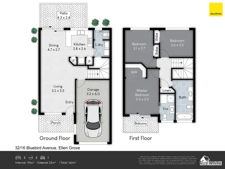 Floorplan of Homely townhouse listing, 32/16 Bluebird Avenue, Ellen Grove QLD 4078