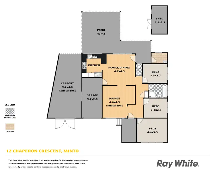 Floorplan of Homely house listing, 12 Chaperon Crescent, Minto NSW 2566