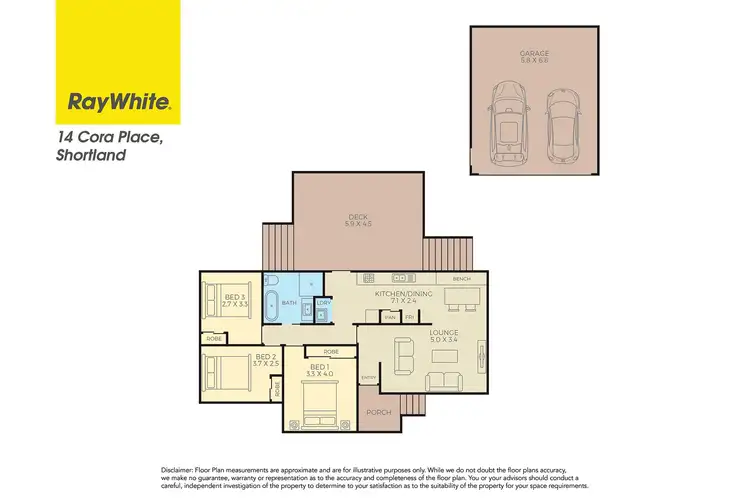 Floorplan of Homely house listing, 14 Cora Place, Shortland NSW 2307