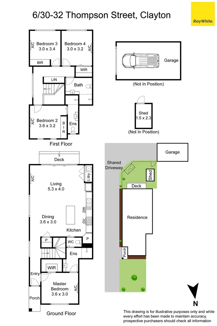 Floorplan of Homely townhouse listing, 6/30-32 Thompson Street, Clayton VIC 3168