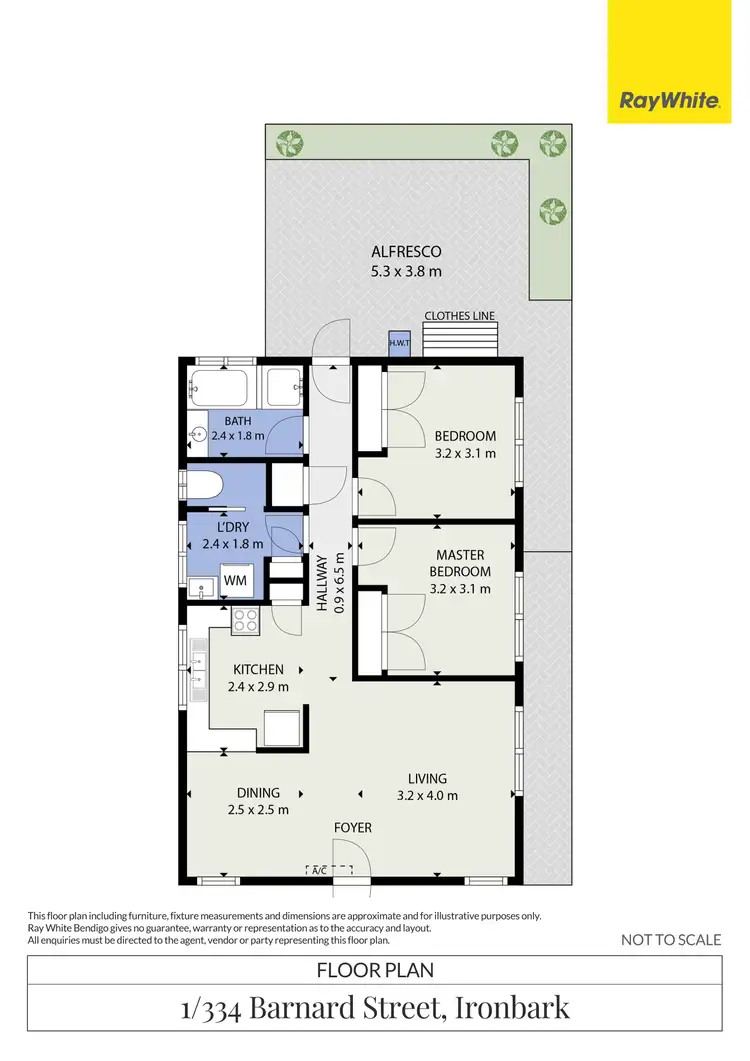 Floorplan of Homely house listing, 1/334 Barnard Street, Ironbark VIC 3550