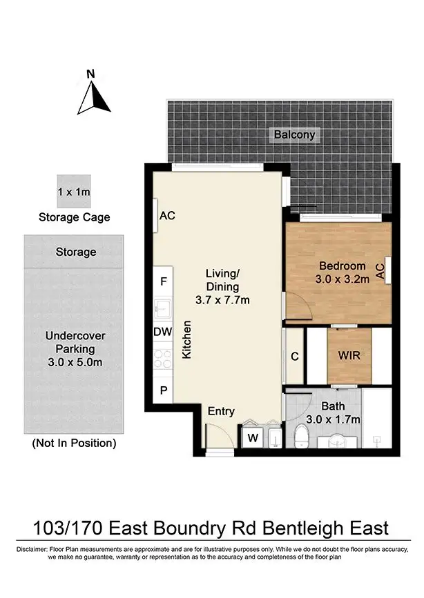 Floorplan of Homely apartment listing, 103/170 East Boundary Road, Bentleigh East VIC 3165
