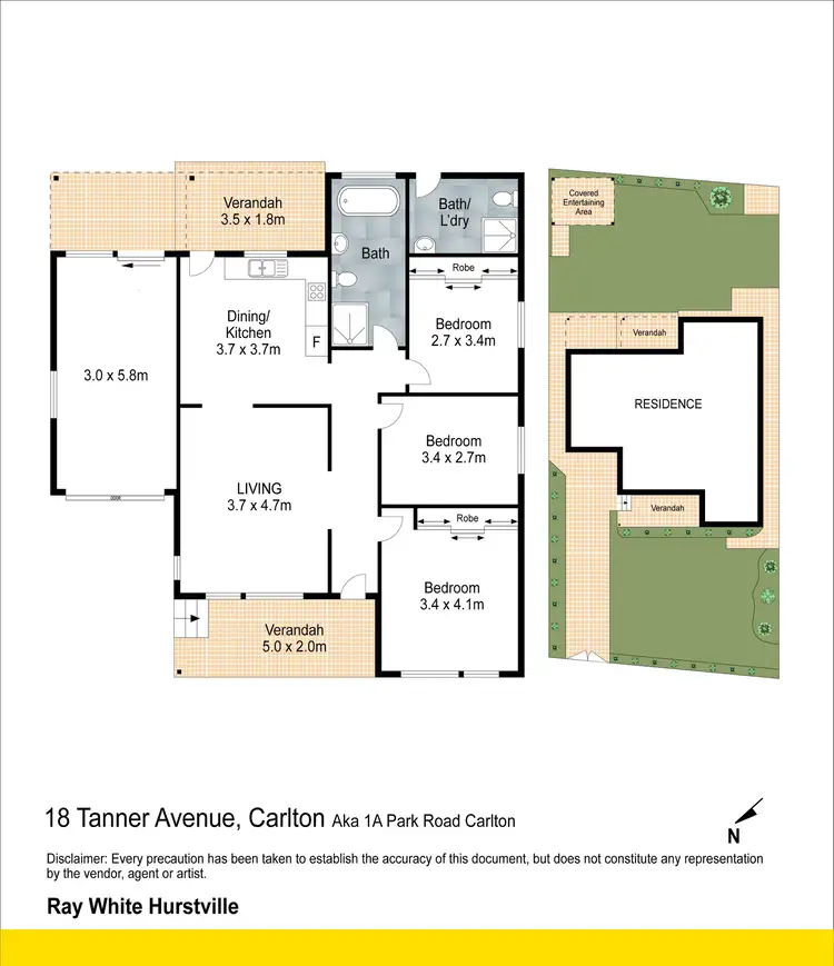 Floorplan of Homely house listing, 18 Tanner Avenue, Carlton NSW 2218