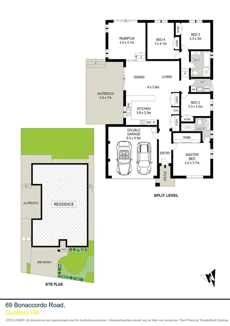 Floorplan of Homely house listing, 69 Bonaccordo Road, Quakers Hill NSW 2763