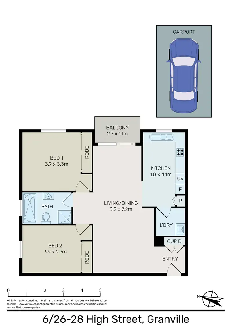 Floorplan of Homely unit listing, 6/26-28 High Street, Granville NSW 2142