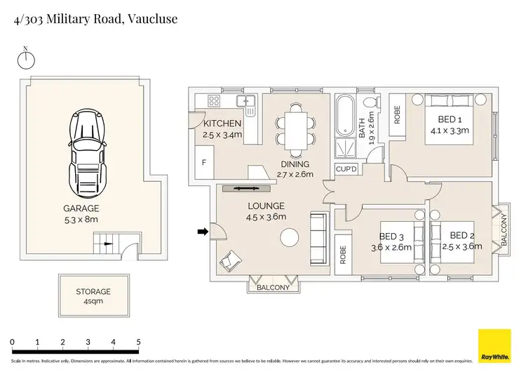 Floorplan of Homely apartment listing, 4/303 Military Road, Vaucluse NSW 2030