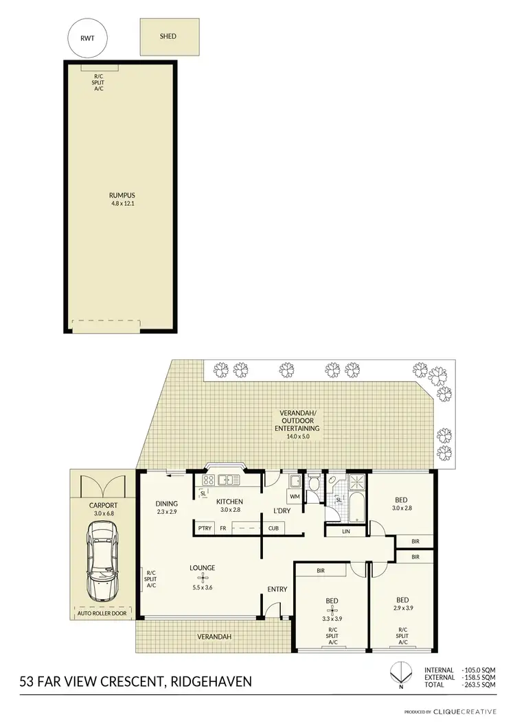 Floorplan of Homely house listing, 53 Far View Crescent, Ridgehaven SA 5097