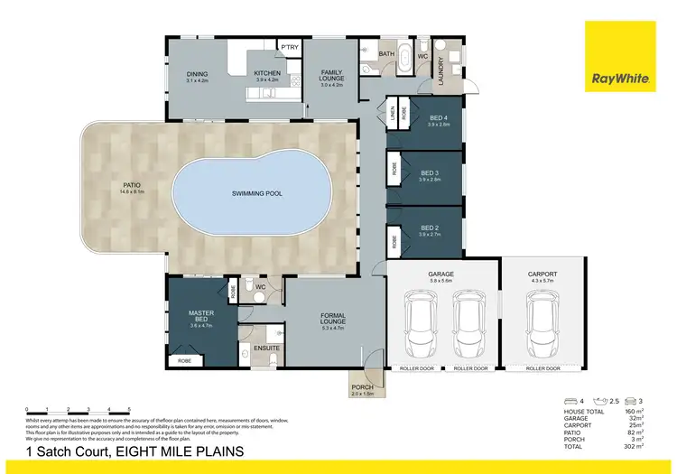 Floorplan of Homely house listing, 1 Satch Court, Eight Mile Plains QLD 4113