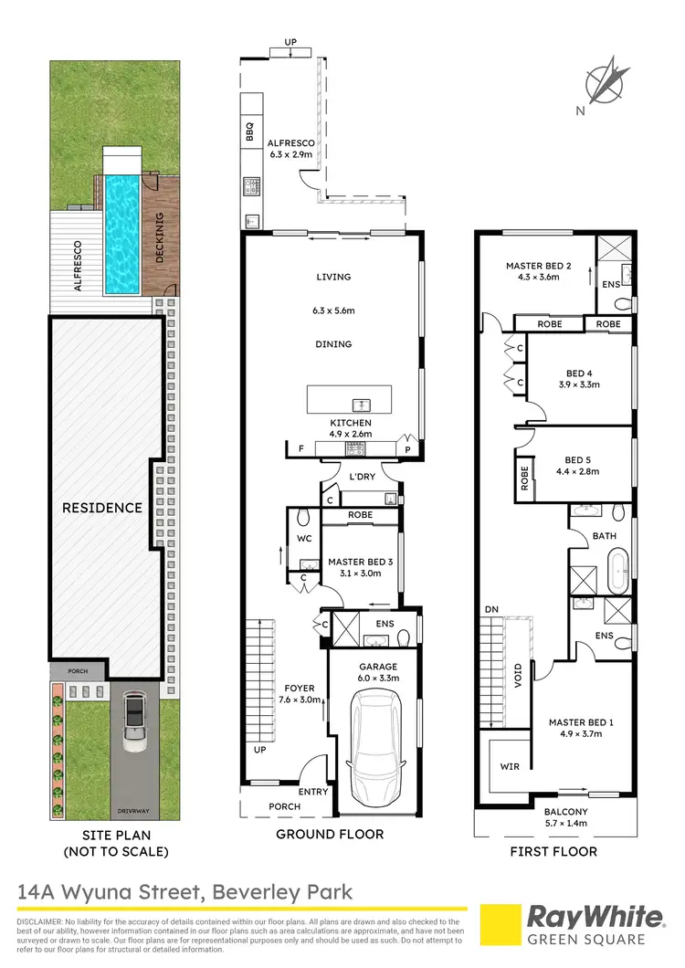 Floorplan of Homely semi-detached listing, 14A Wyuna Street, Beverley Park NSW 2217