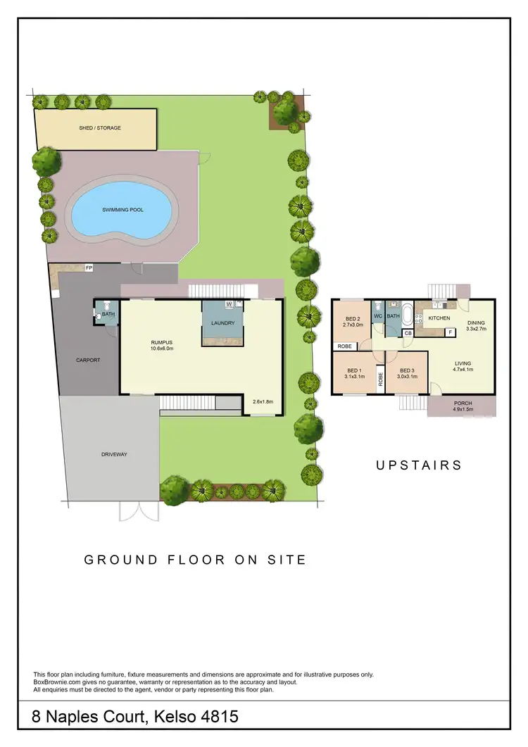 Floorplan of Homely house listing, 8 Naples Court, Kelso QLD 4815