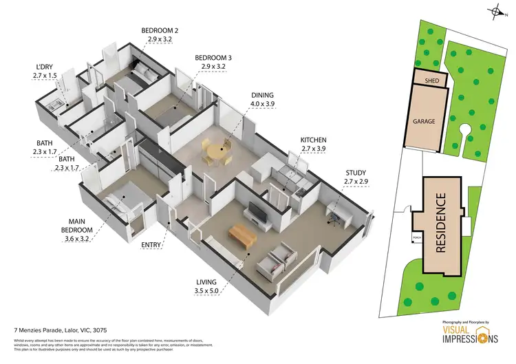 Floorplan of Homely house listing, 7 Menzies Parade, Lalor VIC 3075