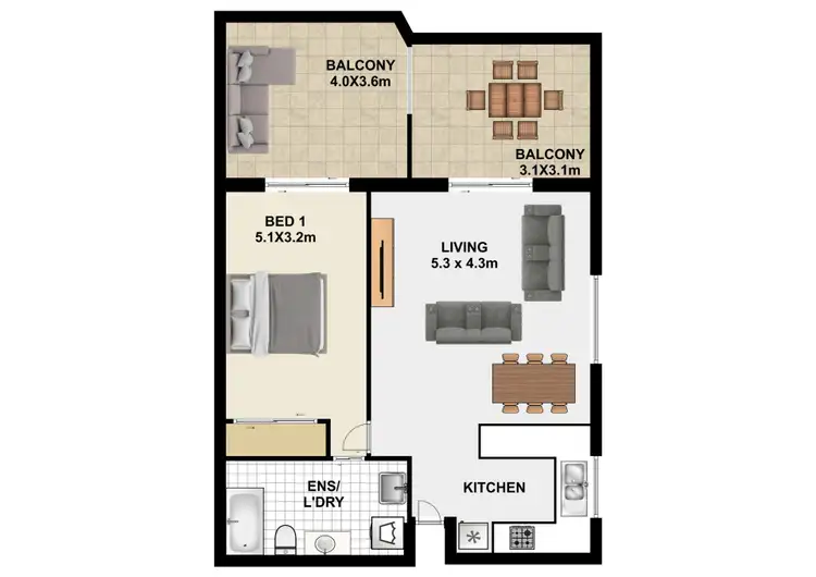 Floorplan of Homely apartment listing, 109/14-16 Carol Avenue, Springwood QLD 4127