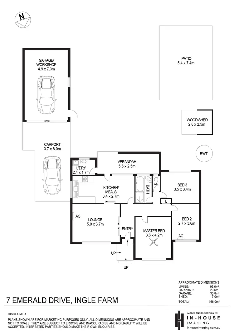 Floorplan of Homely house listing, 7 Emerald Drive, Ingle Farm SA 5098