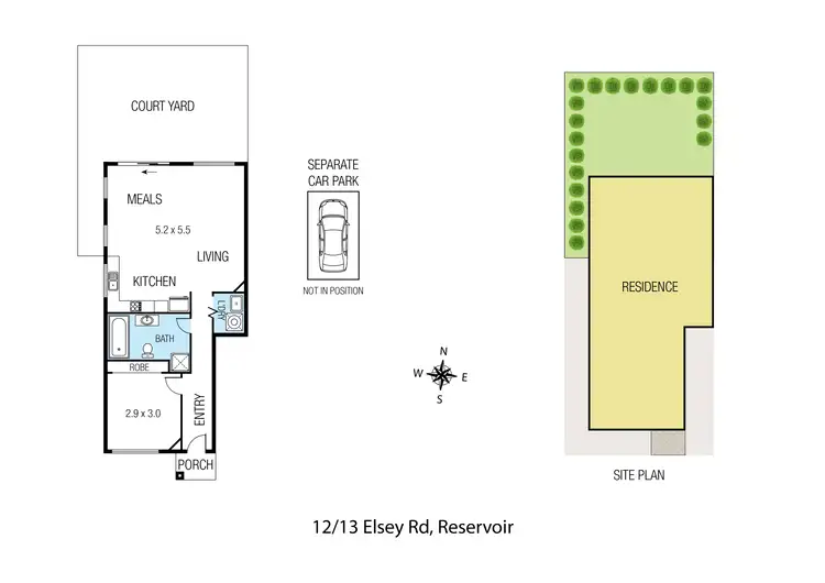 Floorplan of Homely unit listing, 12/13 Elsey Road, Reservoir VIC 3073