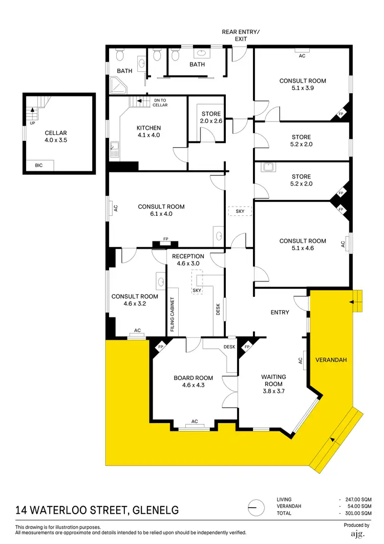 Floorplan of Homely house listing, 14 Waterloo Street, Glenelg SA 5045