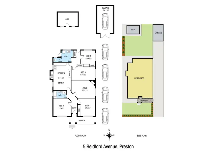 Floorplan of Homely house listing, 5 Reidford Avenue, Preston VIC 3072