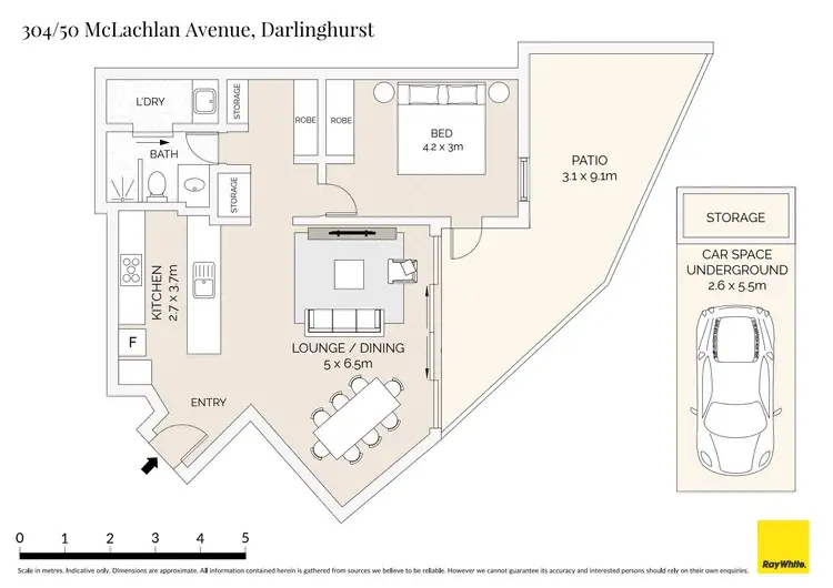 Floorplan of Homely apartment listing, 304/50 Mclachlan Avenue, Darlinghurst NSW 2010