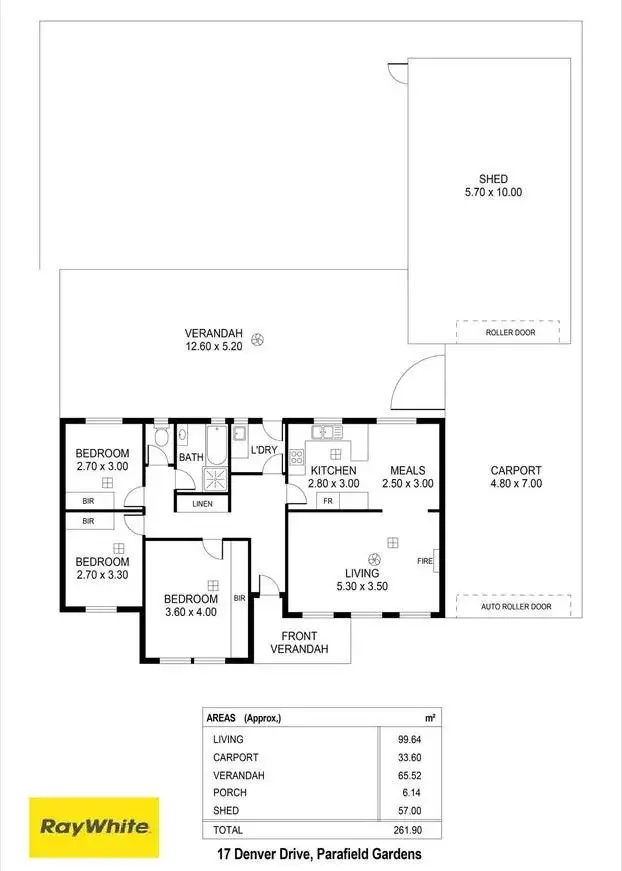 Floorplan of Homely house listing, 17 Denver Drive, Parafield Gardens SA 5107