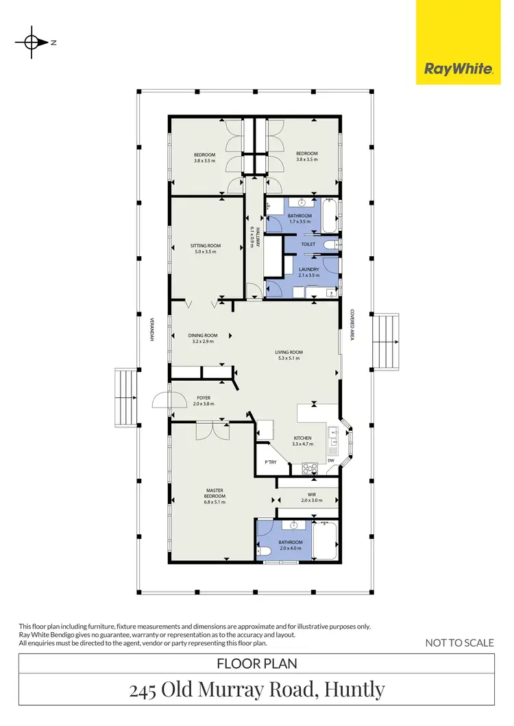 Floorplan of Homely house listing, 245 Old Murray Road, Huntly VIC 3551