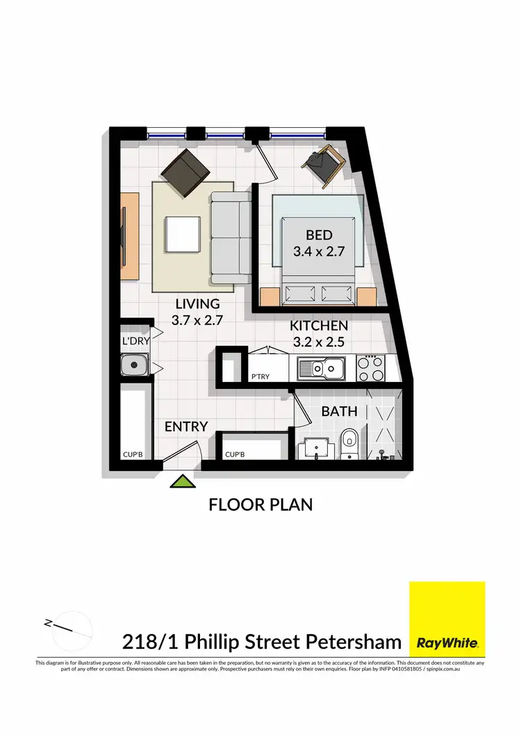 Floorplan of Homely apartment listing, 218/1 Phillip Street, Petersham NSW 2049