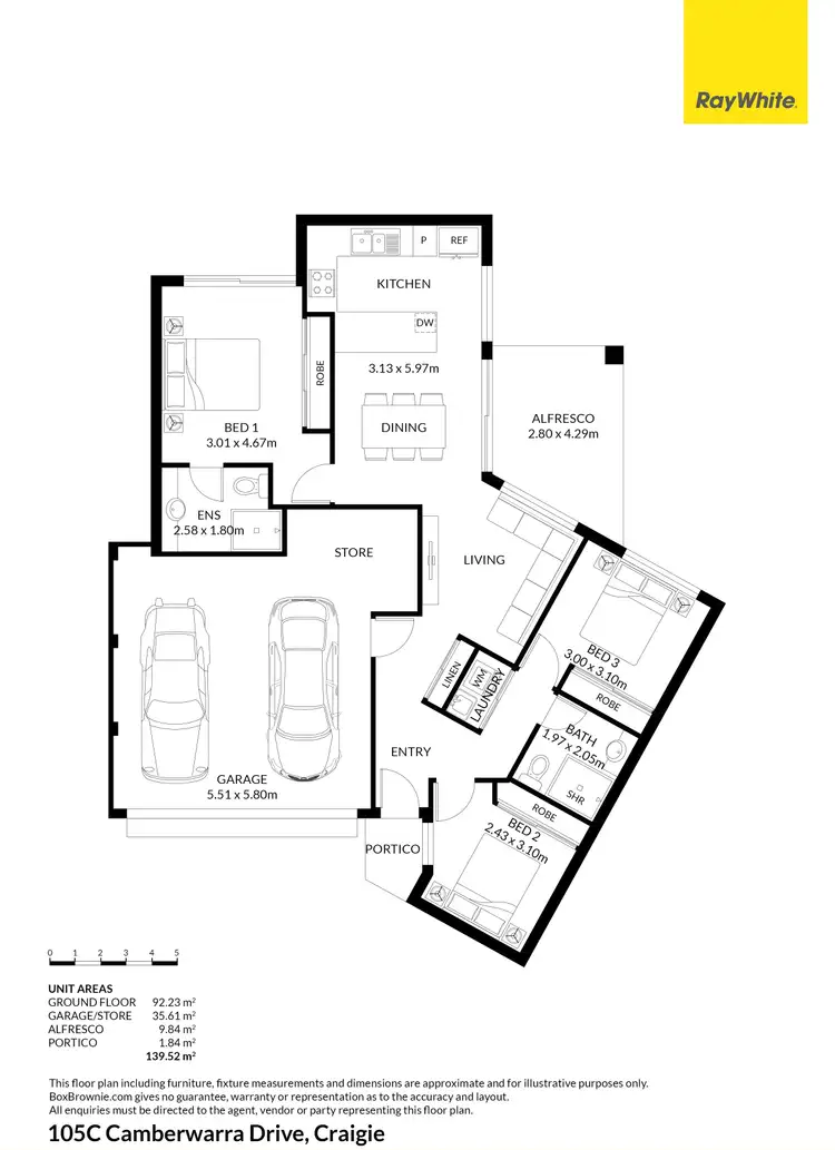Floorplan of Homely villa listing, 105C Camberwarra Drive, Craigie WA 6025