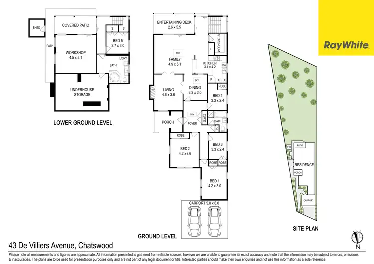 Floorplan of Homely house listing, 43 De Villiers Avenue, Chatswood NSW 2067
