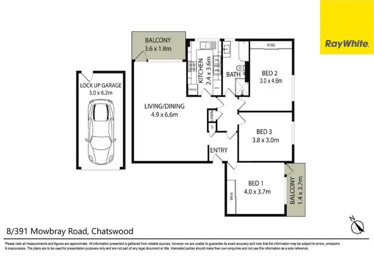 Floorplan of Homely unit listing, 8/391 Mowbray Road, Chatswood NSW 2067