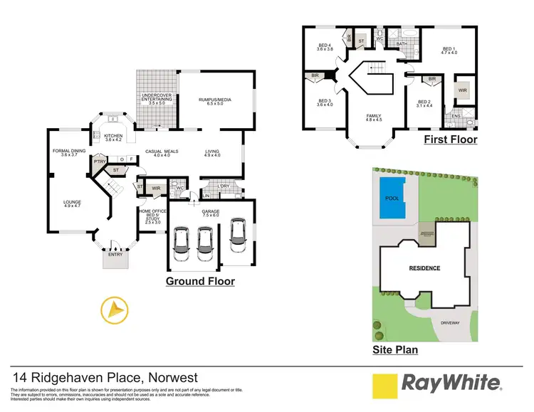 Floorplan of Homely house listing, 14 Ridgehaven Place, Norwest NSW 2153