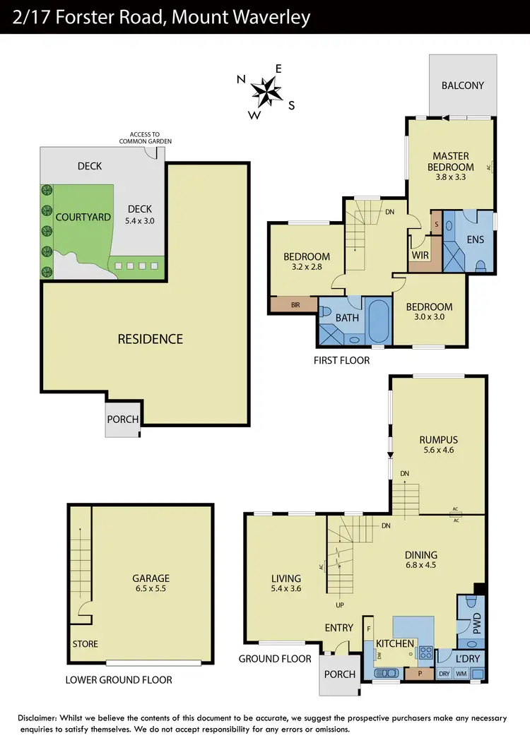Floorplan of Homely townhouse listing, 2/17 Forster Road, Mount Waverley VIC 3149