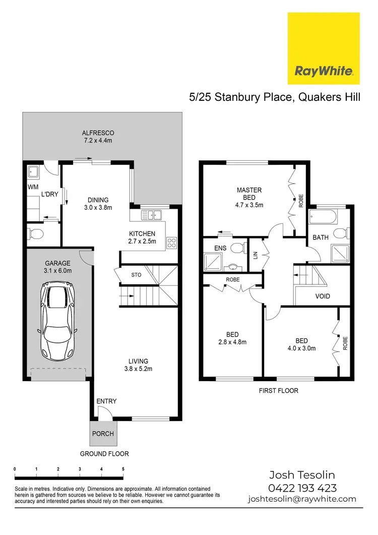 Floorplan of Homely townhouse listing, 5/25 Stanbury Place, Quakers Hill NSW 2763